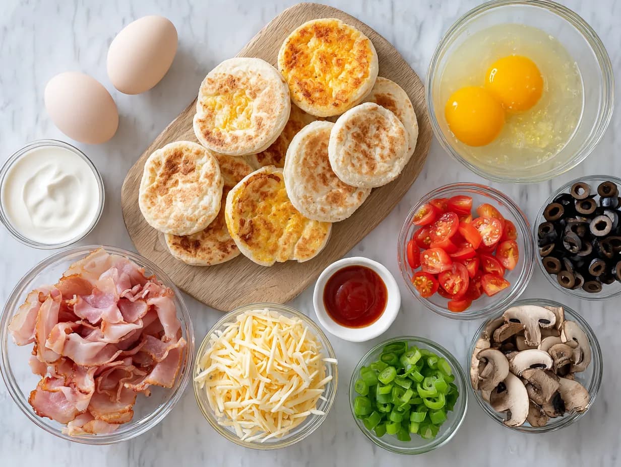 English Muffin Breakfast Pizza